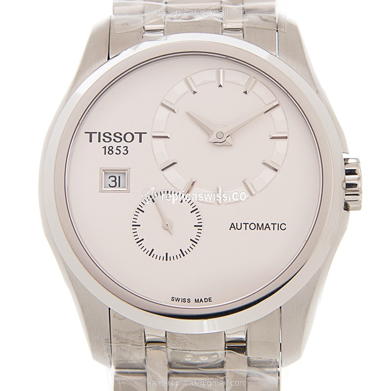 Tissot T-Classic Automatic Replica in Stainless Steel with White Dial Silver Strap Watch