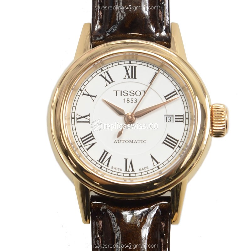 Tissot T-Classic Automatic Replica | White Dial, Leather Strap | Stainless Steel Case Watch