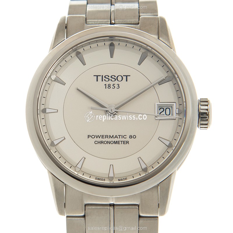 Tissot T-CLASSIC Automatic Replica with White Dial & Silver Steel Strap Watch