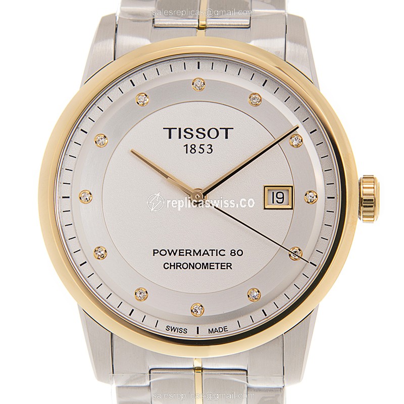 Tissot T-Classic Automatic Silver Dial Replica | PVD Gold Case & Band | Sapphire Crystal Watch