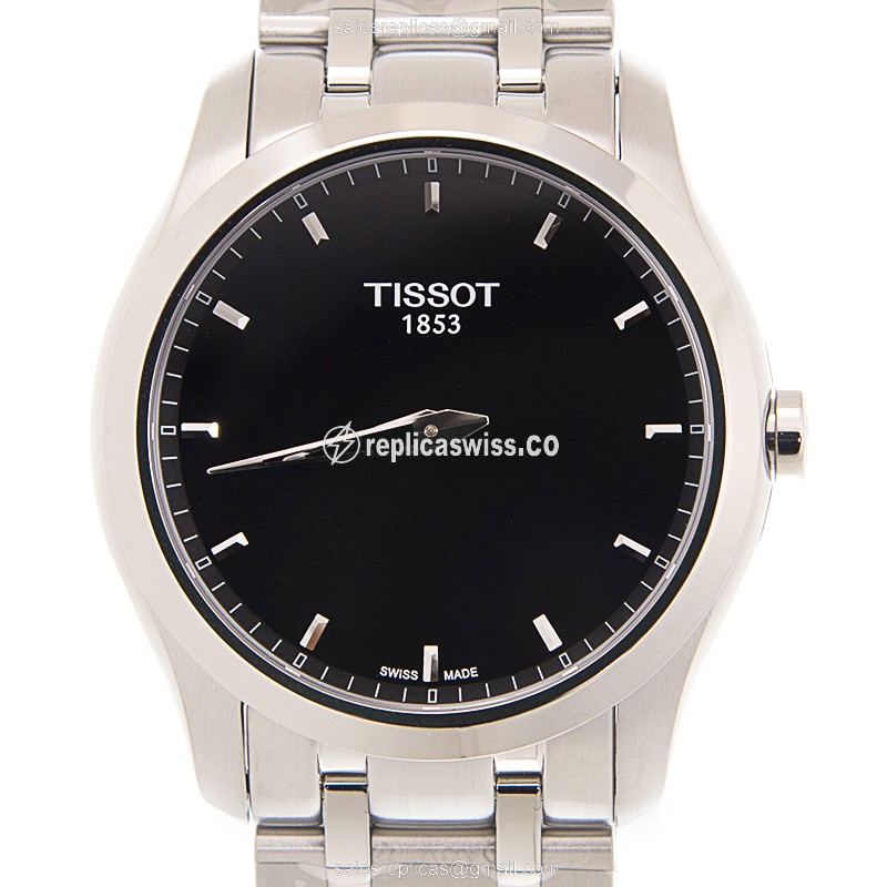 Tissot T-Classic Automatic Watch | Black Dial, Stainless Steel Case & Band
