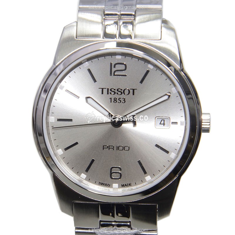 Tissot T-Classic Replica in Stainless Steel Case & Silver Dial | Swiss Quartz Movement Watch