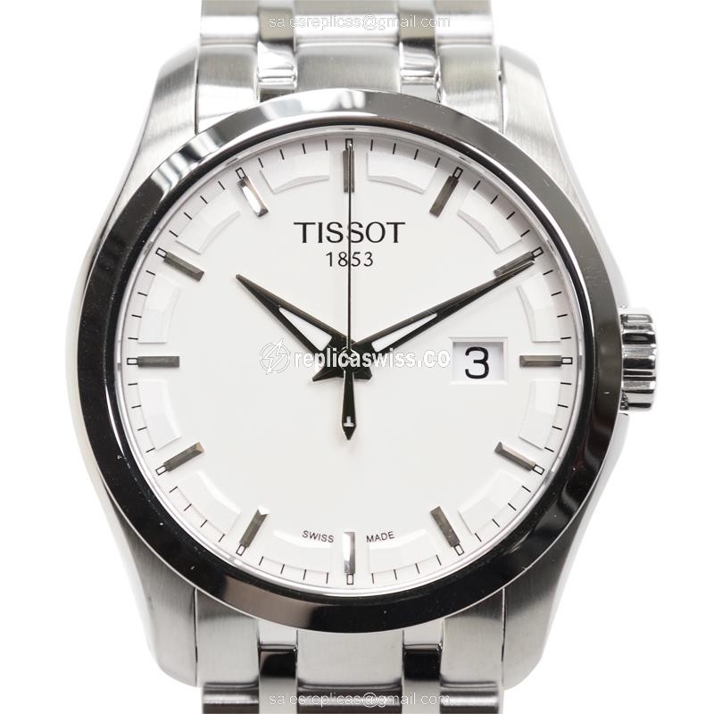 Tissot T-Classic Replica in Stainless Steel with Quartz Movement Silver Dial Watch