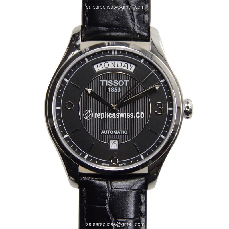Tissot T-CLASSIC Replica Watch | Automatic Movement, Black Leather Strap
