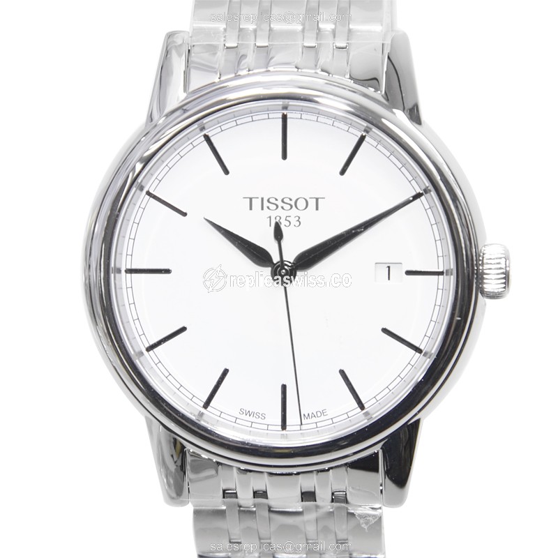 Tissot T-Classic Replica Watch in White Dial Steel Case, Automatic Movement