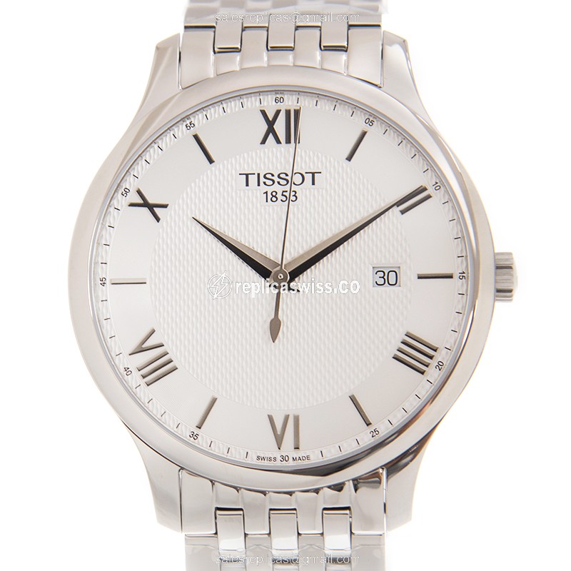Tissot T-Classic Replica Watch | Silver Dial | Stainless Steel Case & Strap