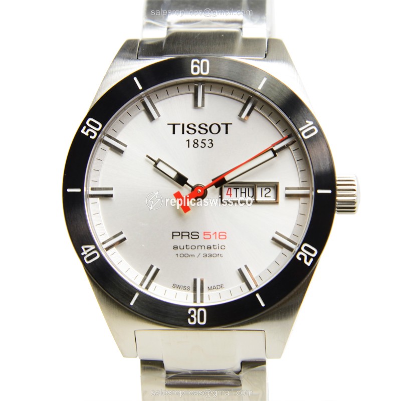 Tissot T-SPORT Automatic Replica | Stainless Steel Case | White Dial, Silver Strap Watch