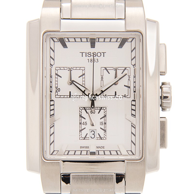Tissot T-TREND Quartz Replica, White Dial, Stainless Steel Case & Silver Strap Watch