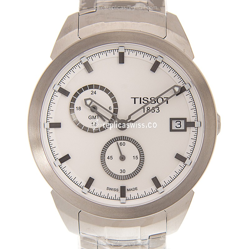 Tissot T069.439.44.031.00 T-SPORT Showcase: White Dial, Titanium Case & Strap Watch