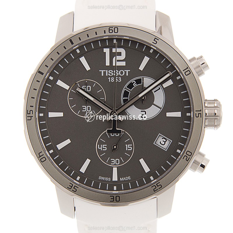 Tissot T095.449.17.067.00 T-SPORT Stainless Steel Quartz — Dark Grey Dial & Rubber Strap Watch