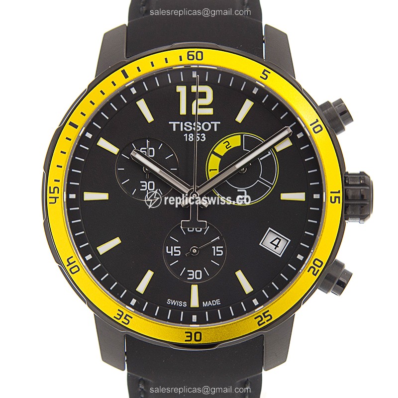 Tissot T095.449.37.057.00 T-SPORT Replica with Black Dial & Stainless Steel Case Watch