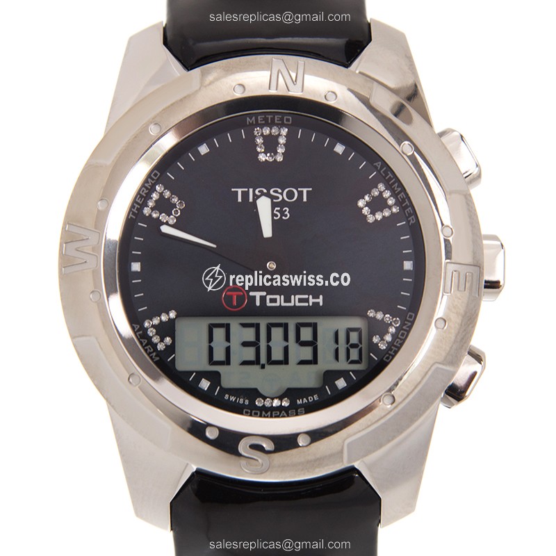 Tissot TOUCH Collection Replica, Automatic Movement, Blue Dial & Leather Strap Watch