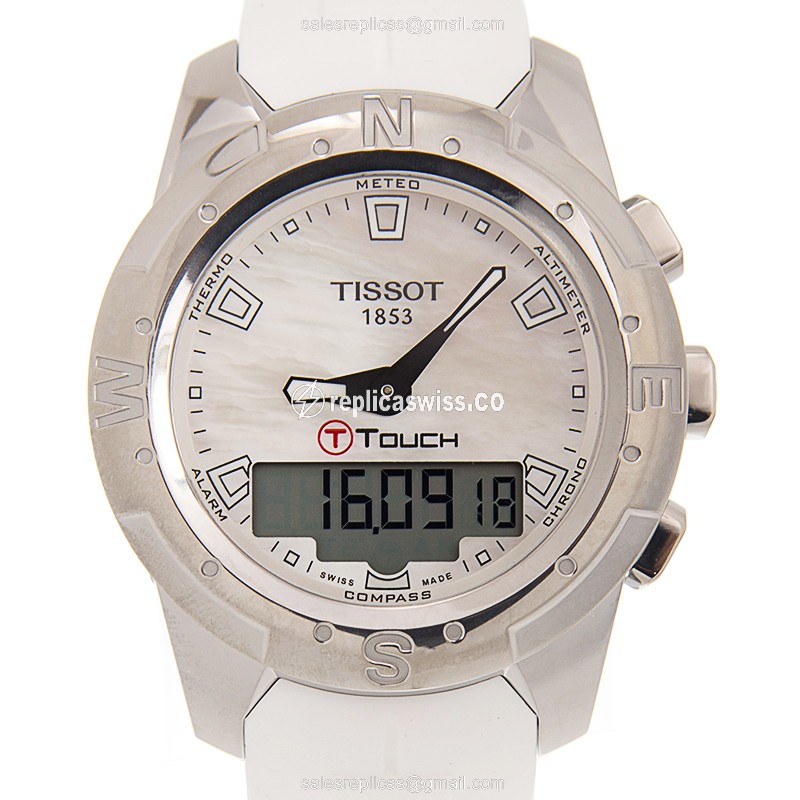 Tissot Touch Collection Replica Watch in White Titanium Case with Quartz Movement
