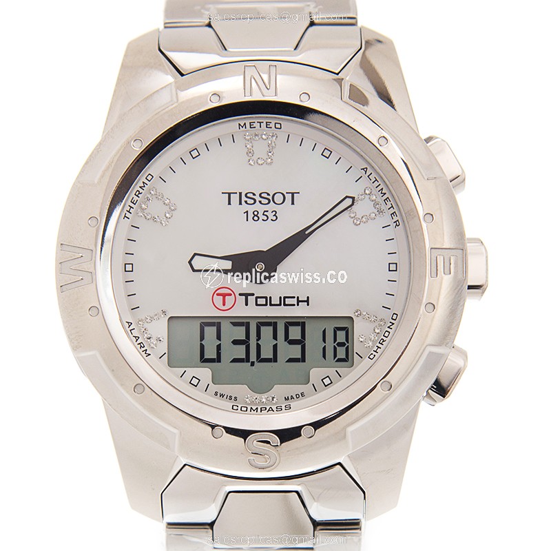 Tissot Touch Collection T047.220.44.116.00 Replica, White Dial, Titanium Case & Strap Watch