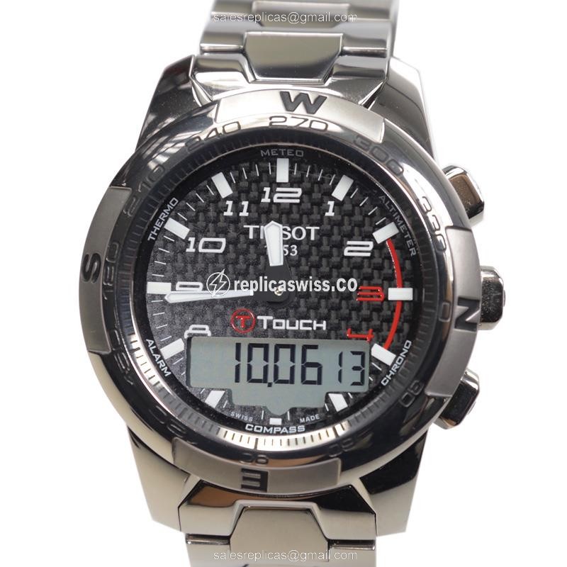 Tissot Touch Collection T047.420.44.207.00 Replica, Black Dial, Titanium Case & Strap Watch