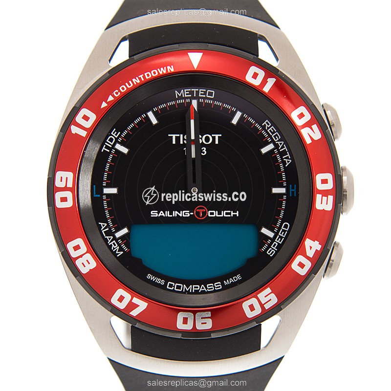 Tissot Touch Collection T056.420.27.051.00 Replica, Black Dial, Stainless Steel Case Watch