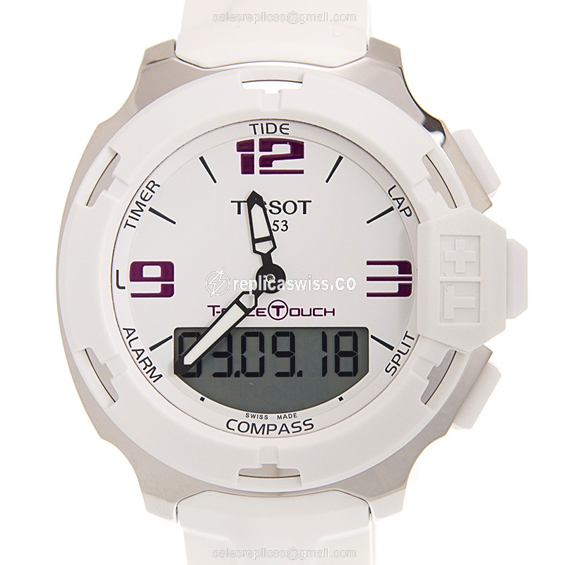 Tissot Touch Collection T081.420.17.017.00 Replica, White Dial, Stainless Steel Case Watch