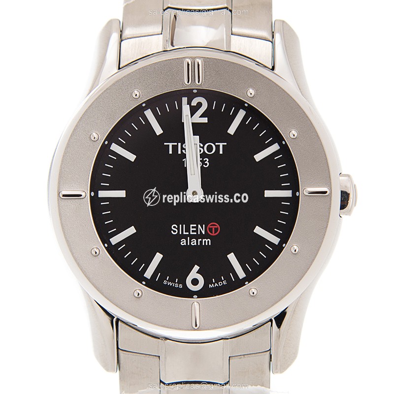 Tissot Touch Collection T40.1.486.51 Replica, Black Dial, Stainless Steel Case Watch