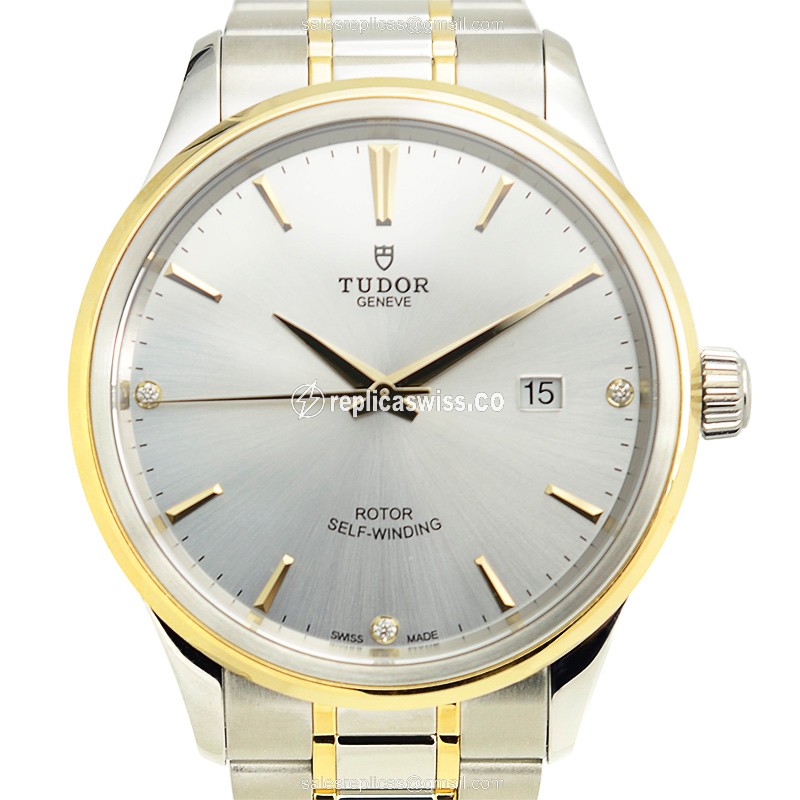 Tudor 12703-65073-3DI-SV Silver Dial Automatic Gold-Steel Case Luxury Watch