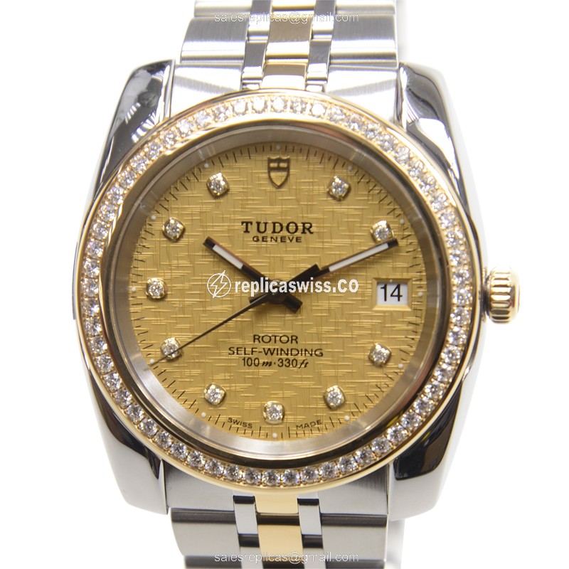 Tudor 21023-65583 Classic Replica in Gold Dial & Stainless Steel Case | Automatic Movement Watch