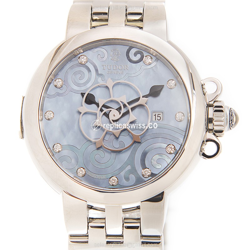 Tudor 35400-65740 NC11DI-BL Clair De Rose Replica, Automatic Movement, Blue Dial, Steel Case Watch