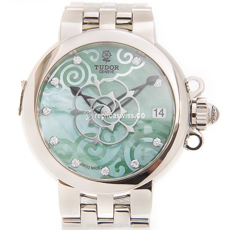 Tudor 35700-65770-NC10DI-GN Replica with Green Dial & Automatic Movement in Steel Case Watch