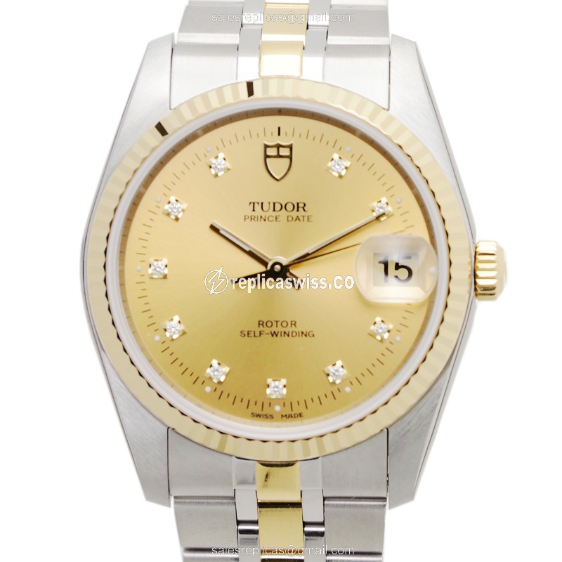 Tudor 74033-62473-10DI-CH Replica, Automatic Movement, 18kt Gold Case & Strap Watch