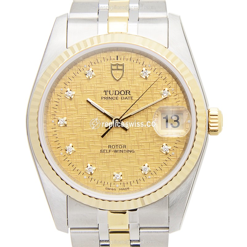 Tudor 74033-62473-10DI-CHCL Replica Watch | Automatic Movement | 18kt Gold Case & Silver Strap