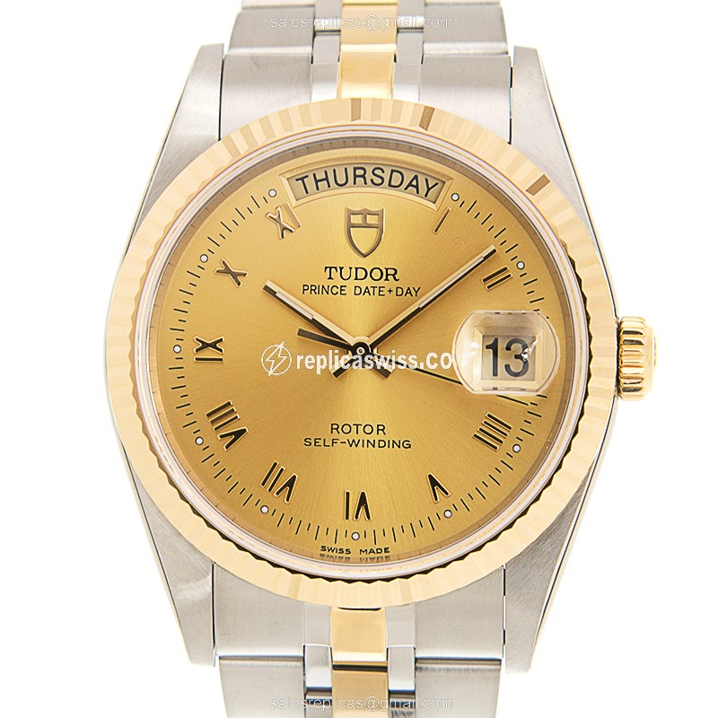 Tudor 76213-62483-CHRN: Gold & Steel Case, Automatic Movement Luxury Replica Watch