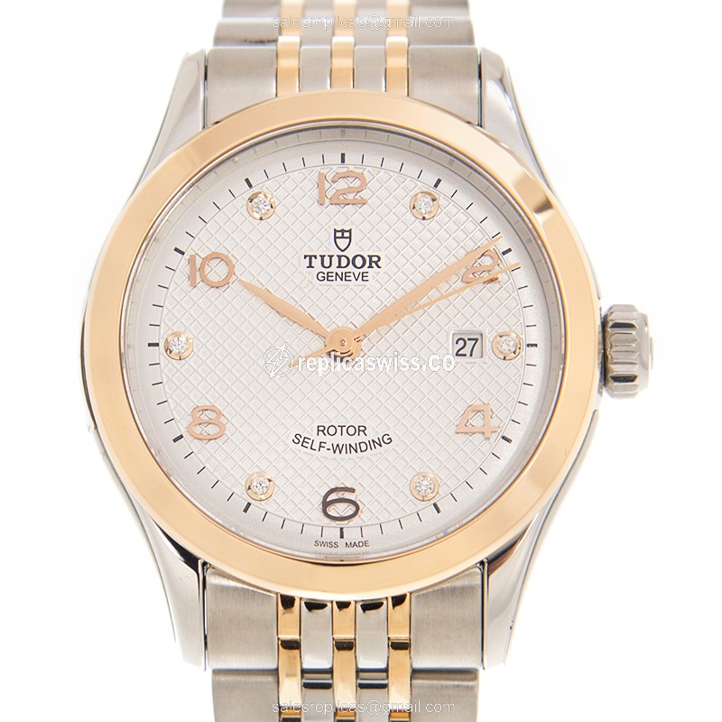 Tudor 91351-67011-6DI-SV 1926 Replica with Silver Dial & Gold Clasp, Automatic Movement Watch