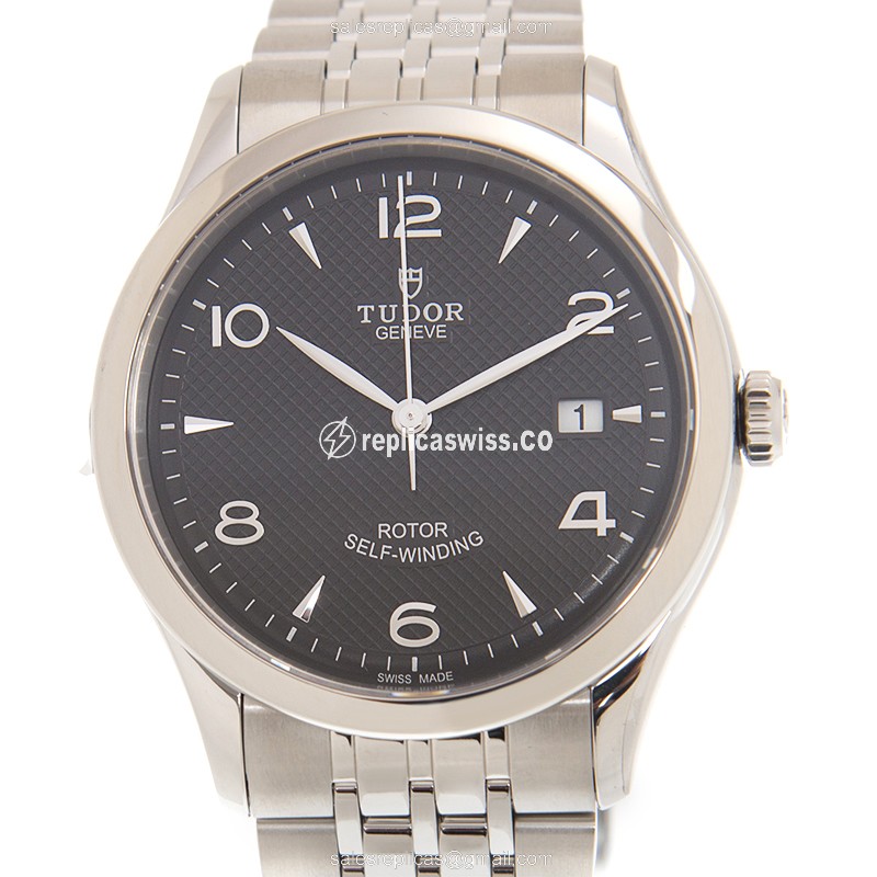 Tudor 91550-67050B Black Dial Automatic Steel Case Replica Watch, Sapphire Crystal