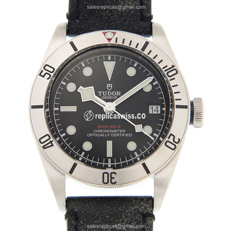 Tudor Black Bay 79730-LS: Sleek Black Automatic Steel Case with Genuine Sapphire Crystal Watch