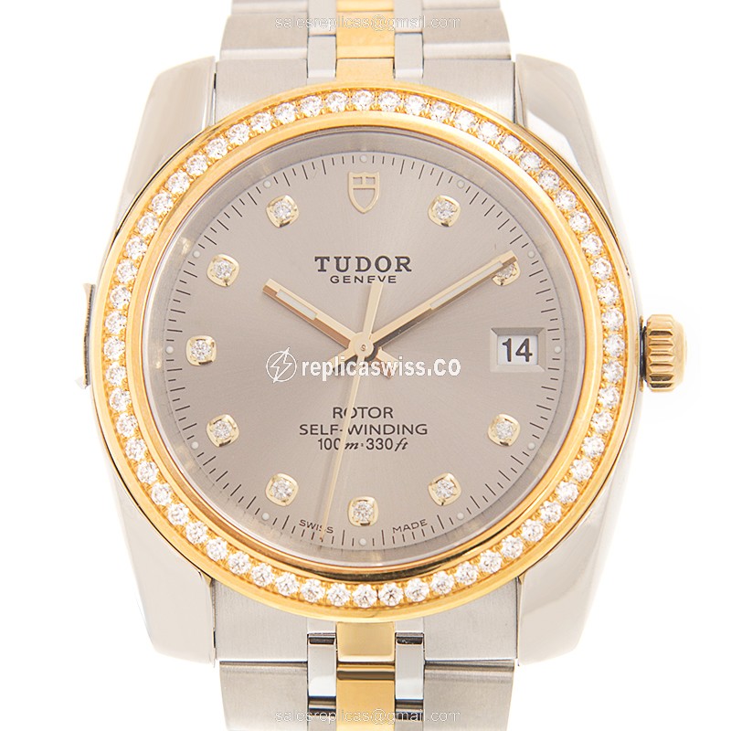 Tudor Classic 21023-62583 Replica in 18kt Steel & Silver, Automatic Movement with Gray Dial Watch