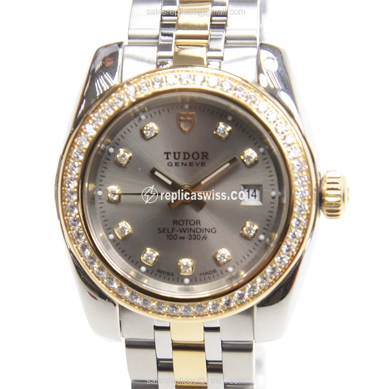 Tudor Classic 22023 Manual Wind — 18kt Steel Case & Silver Link Bracelet, Gray Dial Watch