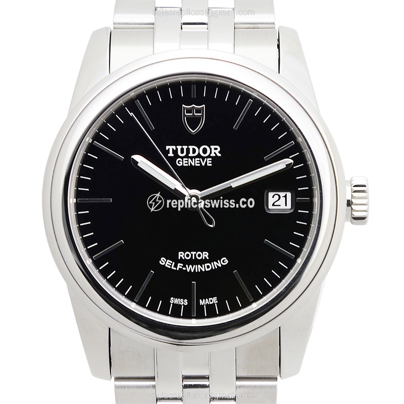 Tudor Glamour Date 55000-68050BK | Black Dial, Automatic Movement, Stainless Steel Case Watch