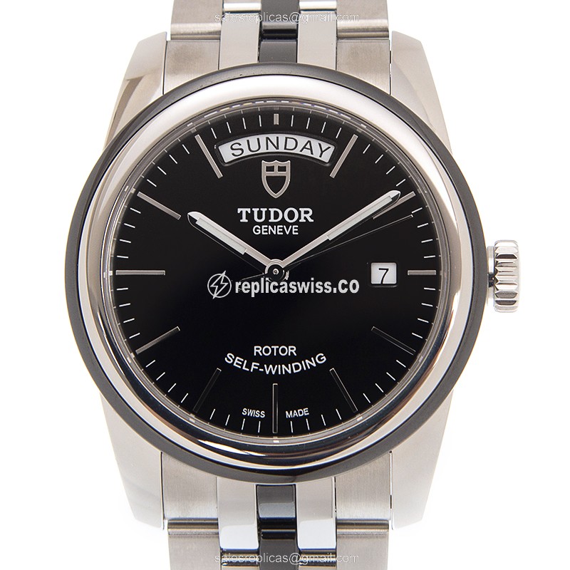 Tudor Glamour Date 56010N-68060N-BK: Automatic Black Dial Steel Case, Sapphire Crystal Watch