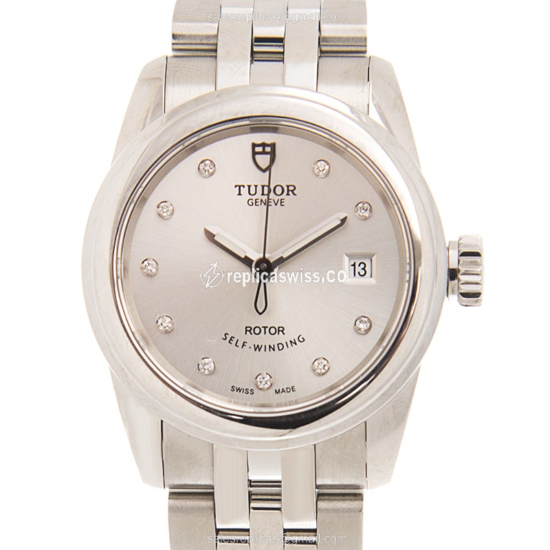 Tudor Glamour Date Replica | Automatic Movement | Silver Dial & Case Watch