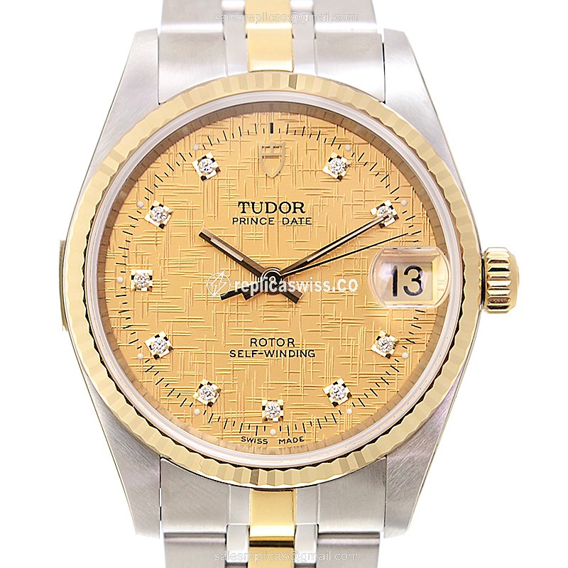 Tudor Glamour Date Replica in Gold & Steel, Automatic Movement, Sapphire Crystal Watch
