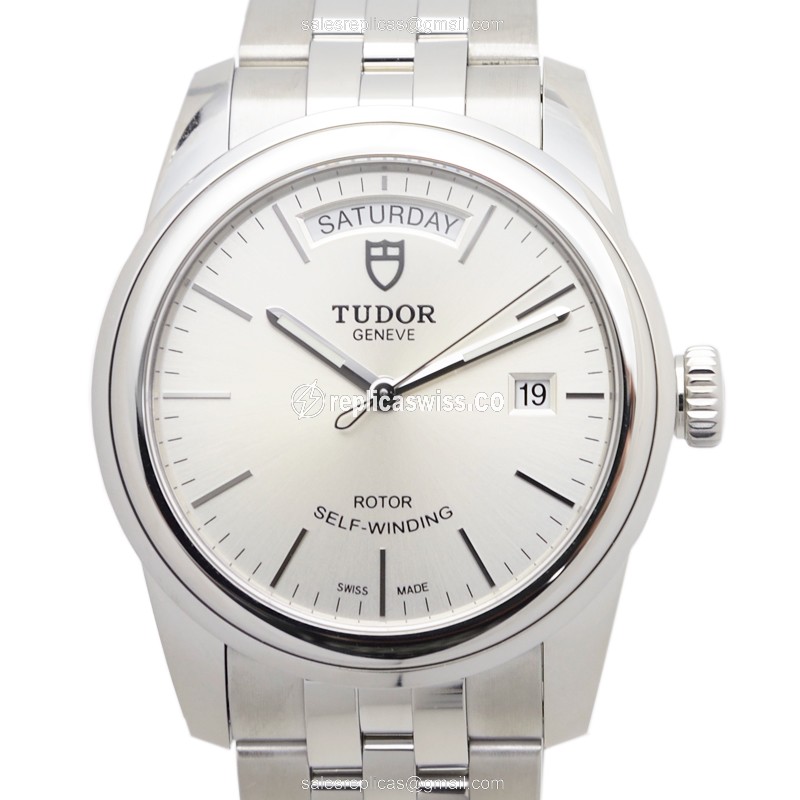 Tudor Glamour Date Replica in Silver Steel Case & Automatic Movement Watch