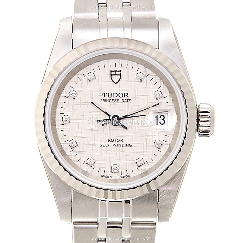 Tudor Heritage Advisor Replica in 18kt White Gold & Silver Case, Automatic Movement Watch