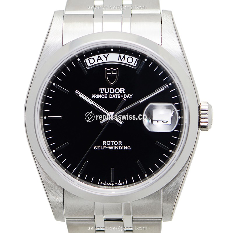 Tudor Prince Date-day Replica | Automatic Movement, Black Dial, Stainless Steel Case Watch