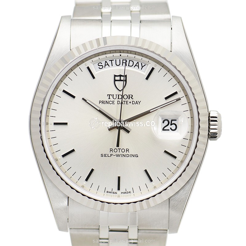 Tudor Prince Date-day Replica in Stainless Steel | Automatic Movement & Silver Dial Watch