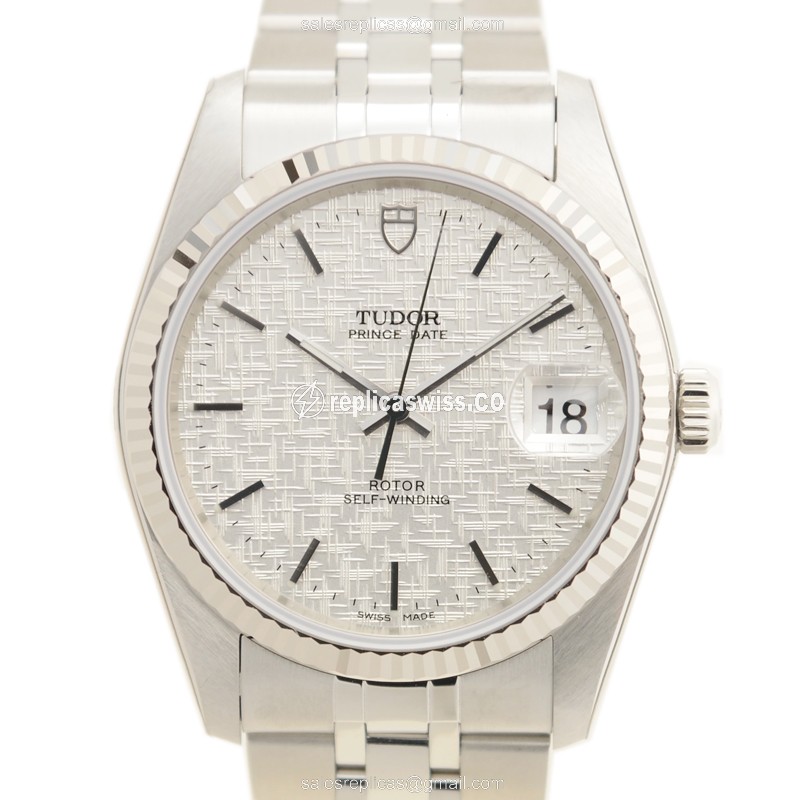 Tudor Prince Date Replica in 18kt White Gold & Steel Case, Automatic Movement Watch