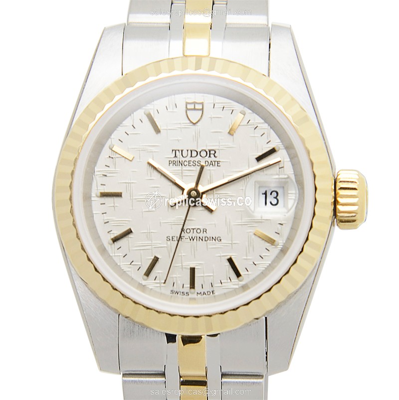 Tudor Princess Date Replica in 18kt Steel & Silver, Automatic Movement, Silver Dial Watch