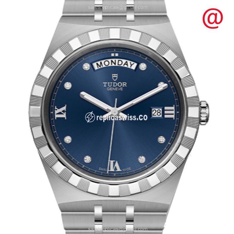 Tudor Royal 28600-91060 Embodying Blue Sapphire Crystal & Steel Clasp, Exquisite Automatic Luxury