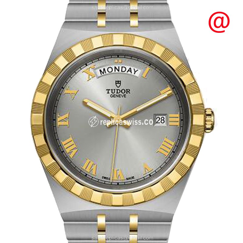 Tudor Royal 28603-91033 Silver Model: Exquisite Automatic Movement in 18kt Steel & Gold Bezel Watch