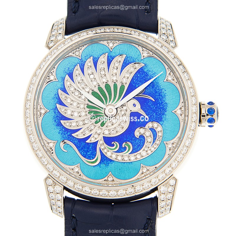 Ulysse Nardin Classic 8150-112 PB Replica | Automatic Caliber, Blue Alligator Strap Watch