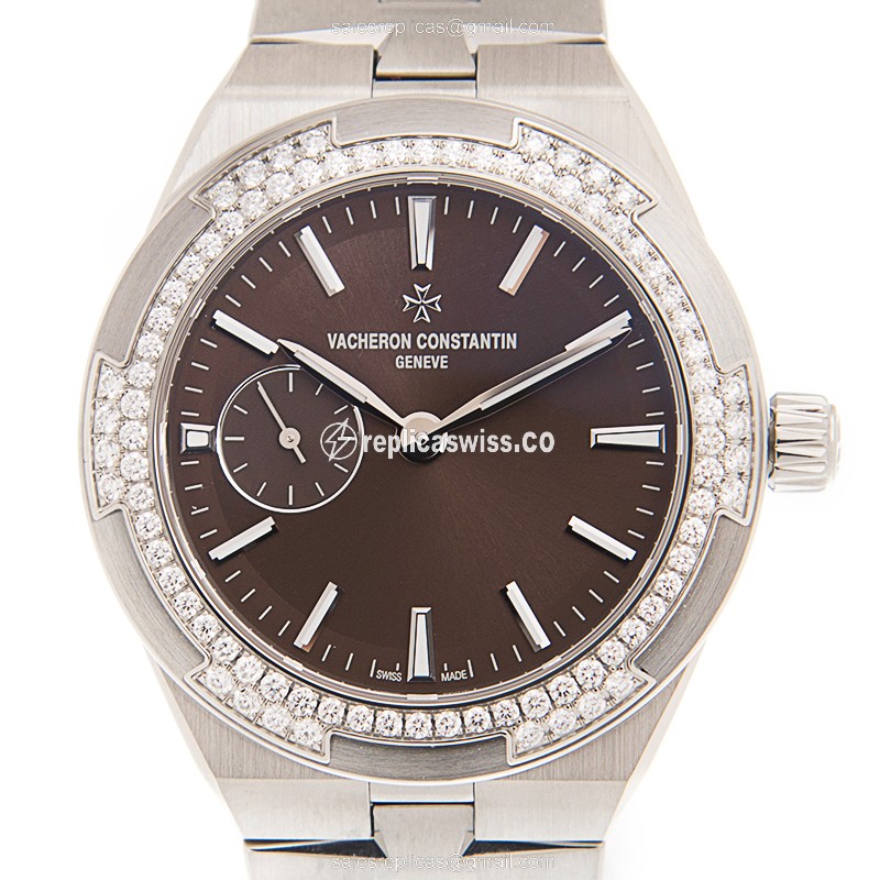 Vacheron Constantin 2305V/100A-B171 Overseas Replica, Automatic Movement, Brown Dial, Stainless
