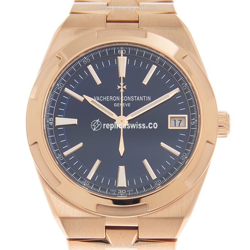 Vacheron Constantin 4500V/110R-B705 Overseas Replica in 18kt Gold Case, Automatic Movement & Blue
