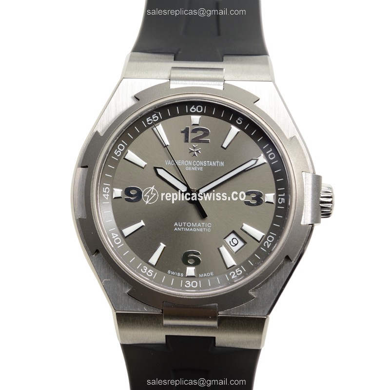 Vacheron Constantin 47040/000W-9500 Overseas Replica, Automatic Movement, Dark Grey Dial & Rubber